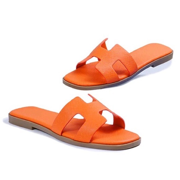 Orange H Band Slip On Sandal - Picture 6 of 13